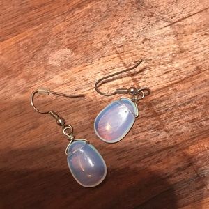 Moonstone-like earrings